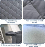 GoHome Couverture adulte de 15 lbs, 80''x 87'' (couverture de lit lourde queen ou king size avec 100% coton griss foncé)