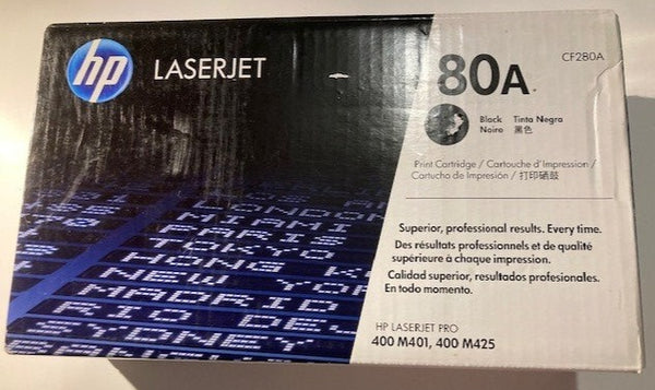 HP 80A (CF280A) Cartouche d'impression (Toner) Original Scellé - Noir