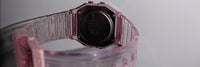 Montre Casio Rétro F-91W Rose pour femme (Bracelet en résine)