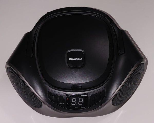 Sylvania Bluetooth Portable CD, Bluetooth, AM, FM radio boom box Model : SRCD1063BT-GRAPHITE