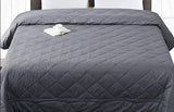 GoHome Couverture adulte de 15 lbs, 80''x 87'' (couverture de lit lourde queen ou king size avec 100% coton griss foncé)