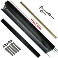 Life Saver Pool Fence - Kit de clôture -à section Unique de 12 pieds x 4 pieds de hauteur - Noir