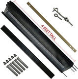 Life Saver Pool Fence - Kit de clôture -à section Unique de 12 pieds x 4 pieds de hauteur - Noir